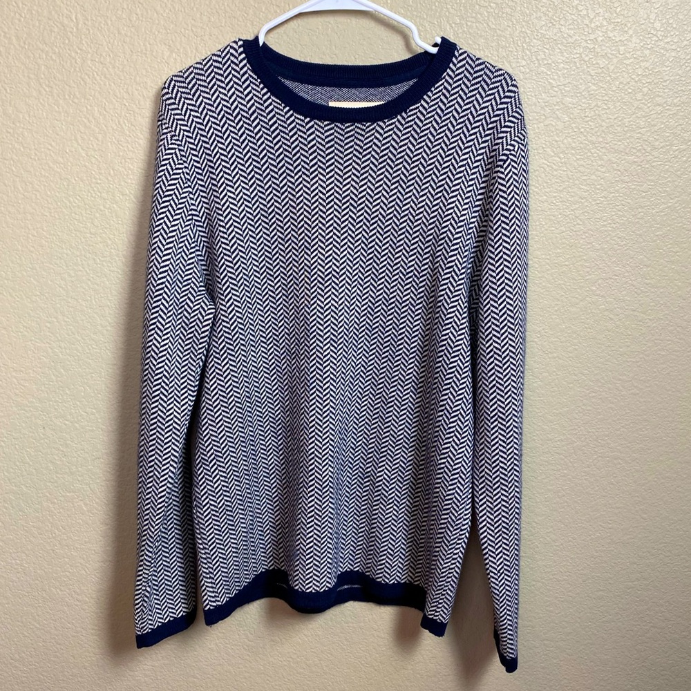 Barque 100% Merino Wool Soft Chevron Sweater $150